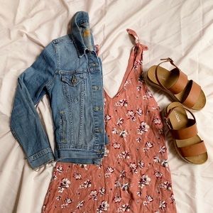 Tilly’s Ivy and Main Peach Floral Slip Dress